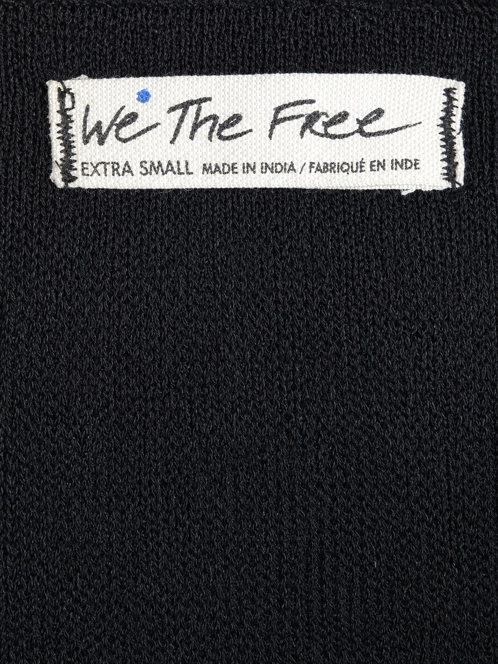 Free People We The Free Taylor Henley Top XS Black Studded Long Sleeve Oversized - Picture 8 of 15